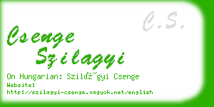 csenge szilagyi business card